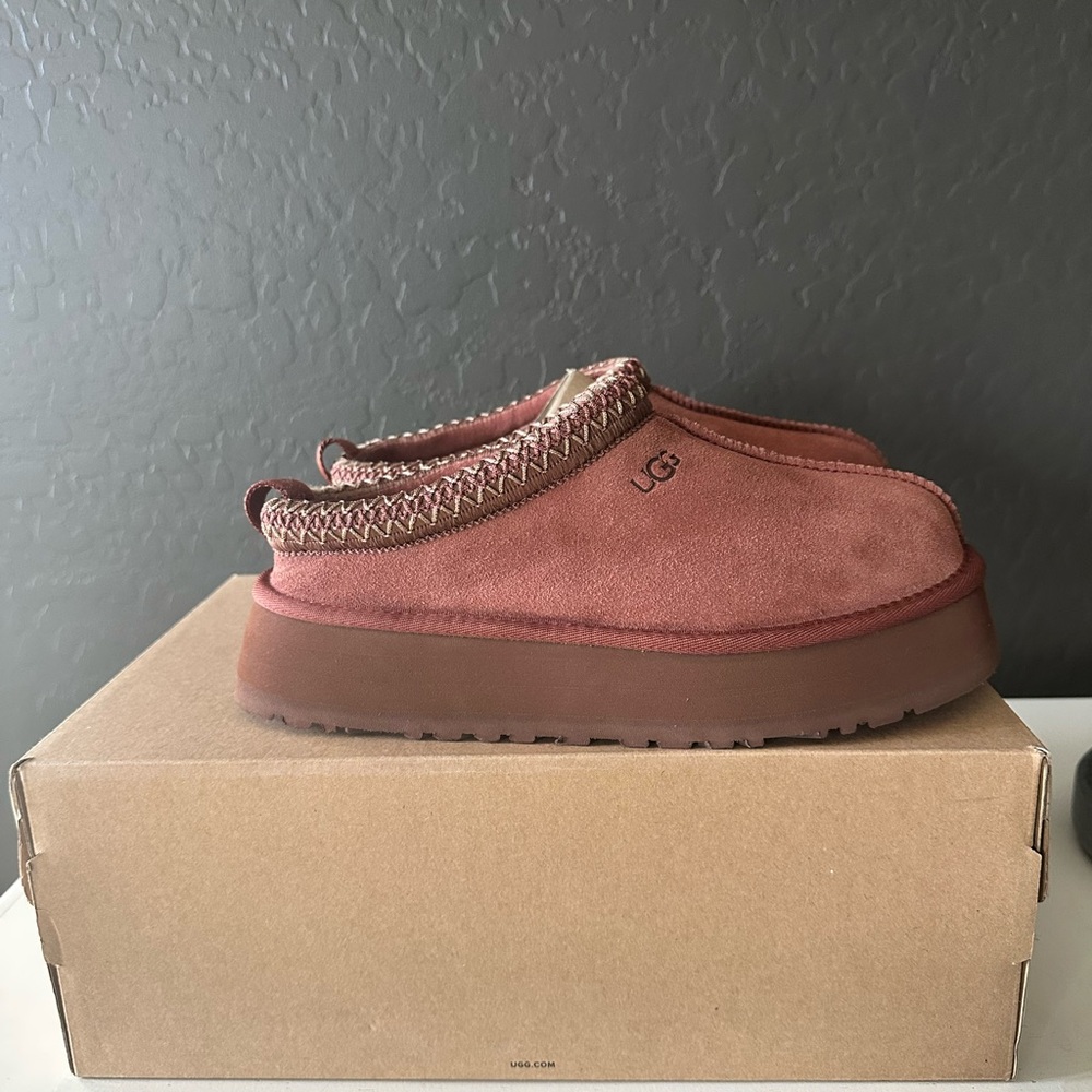 UGG Red Jasper Suede Slip-Ons
